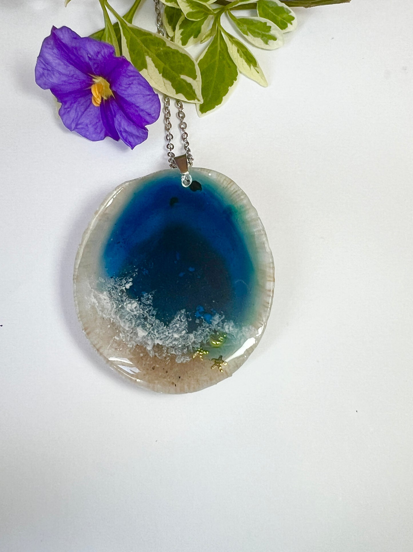 Unisex Beach Theme Resin Necklace